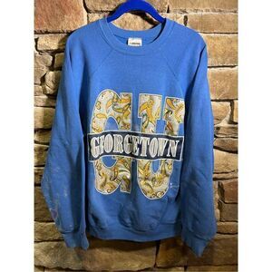 Men’s‎ L - Vintage 1990 distressed sweatshirt crewneck Georgetown university